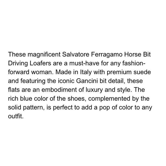 NWOT Salvatore Ferragamo Sport suede Gancini blue Horse Bit Driving loafer 10 B - Picture 10 of 10